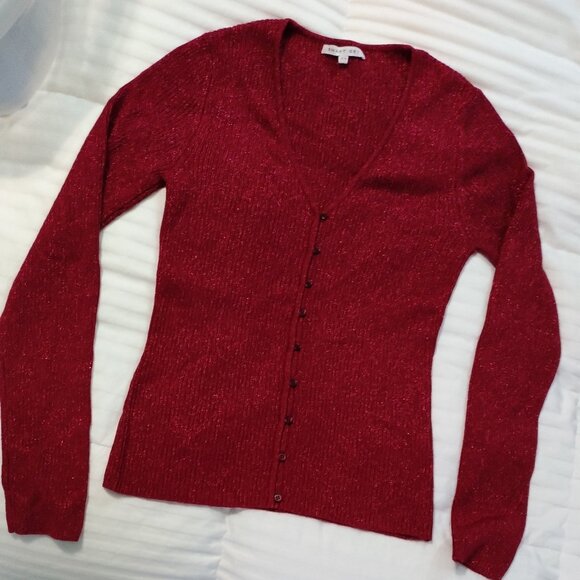 Red Sparkly Cardigan - Picture 5 of 9